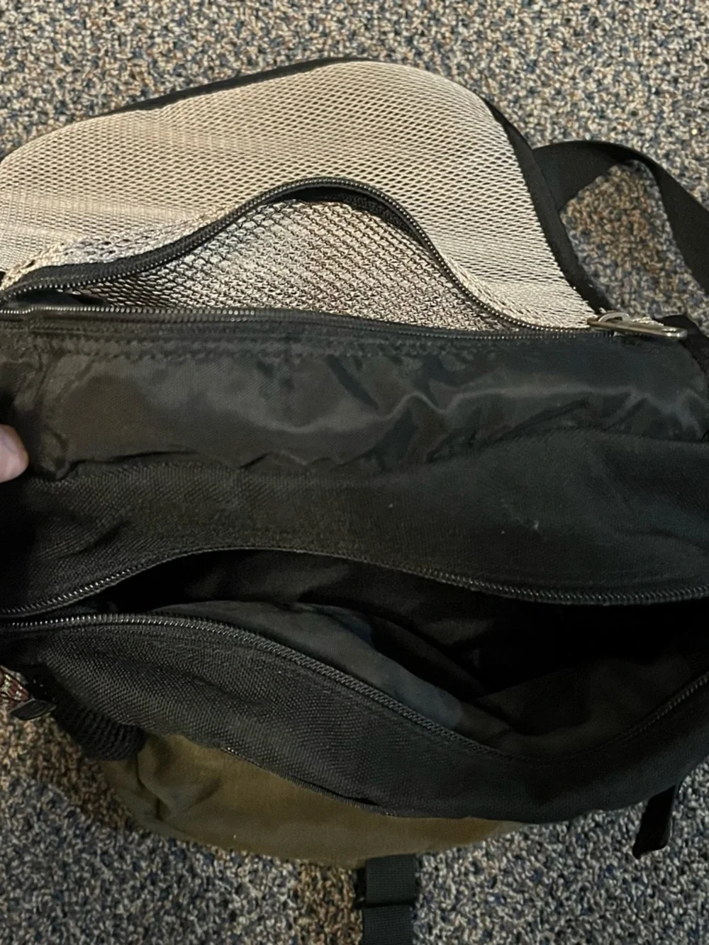 Timberland Olive Green and Black Crossbody Messenger Bag
